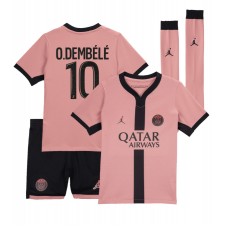Paris Saint-Germain Ousmane Dembele #10 Tredjedraktsett Barn 2024-25 Kortermet (+ korte bukser)
